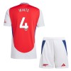 Maglia ufficiale Arsenal Ben White 4 Casa 2024-25 per Bambino